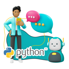 Умный чат-бот на Python - КИБЕРшкола программирования для детей, компьютерные курсы для школьников, начинающих и подростков - KIBERone г. Сергиев Посад